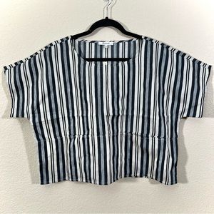 Madewell L boxy top in Evelyn stripe